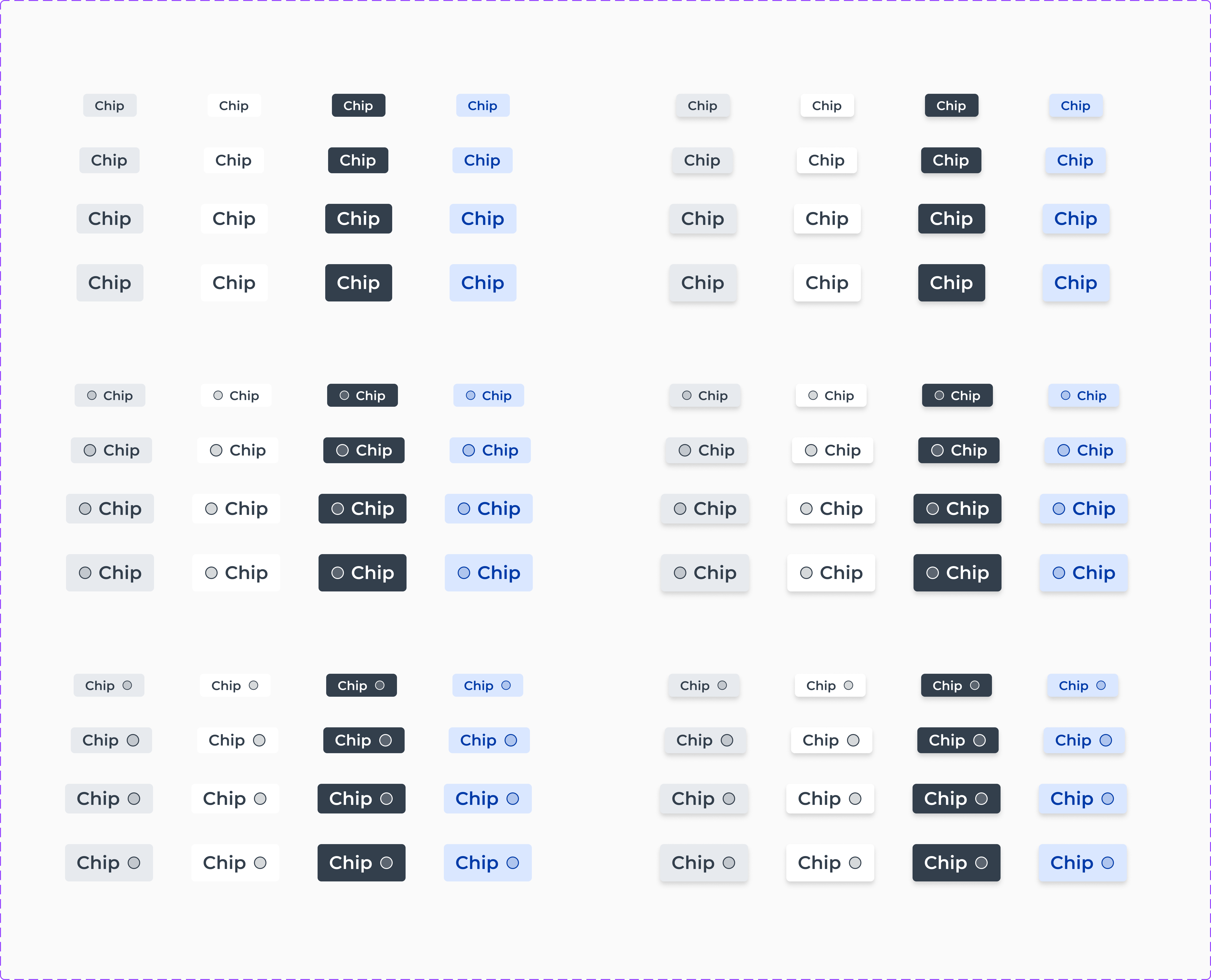 Net32 design system - chip/tag component