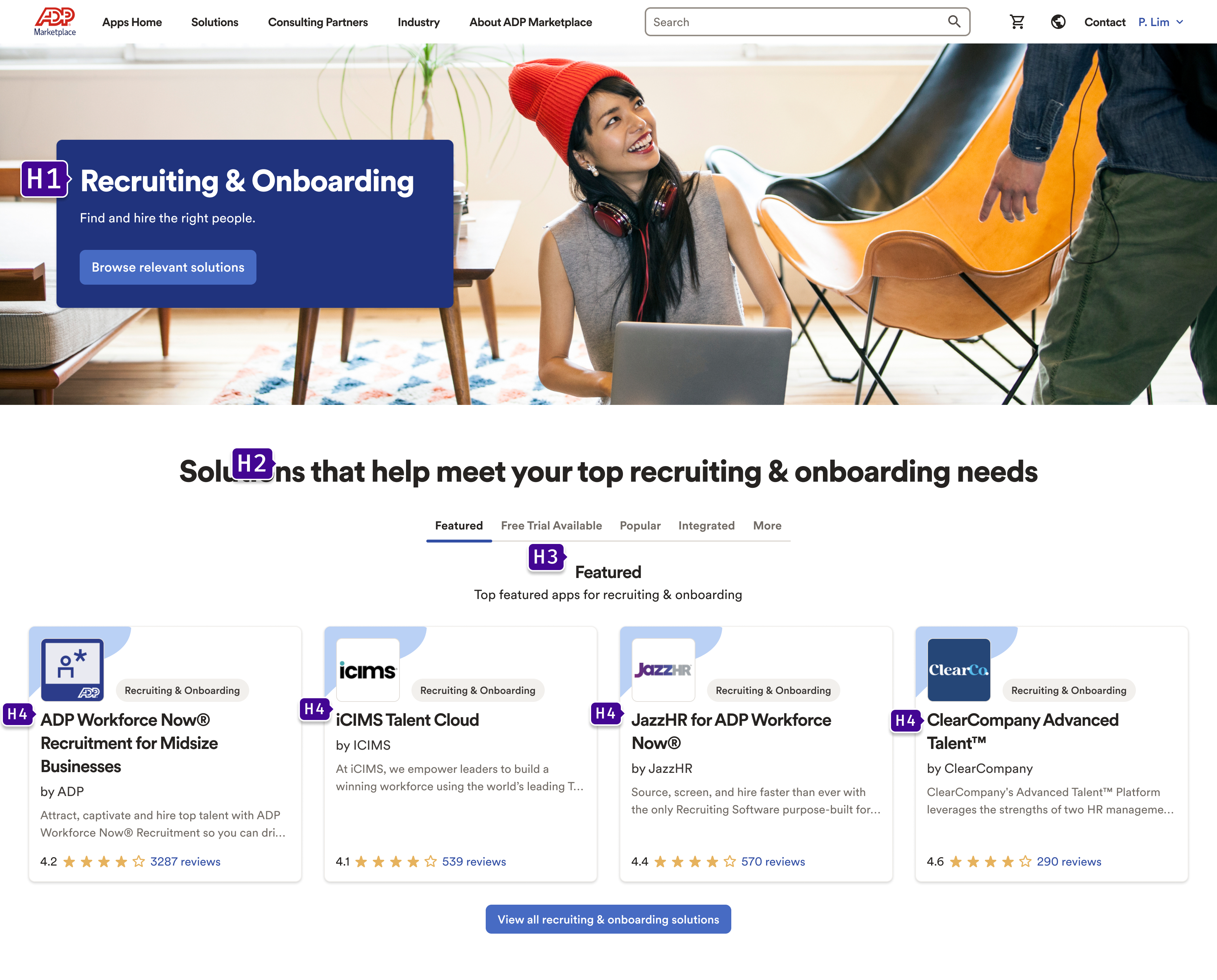 Heading structure audit