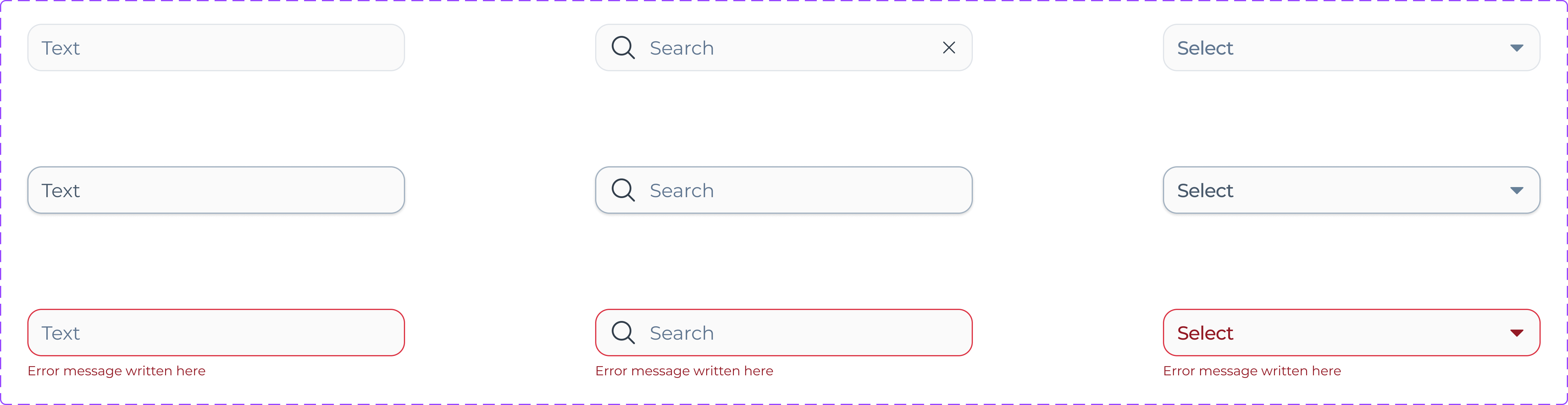 DS Design System input field states